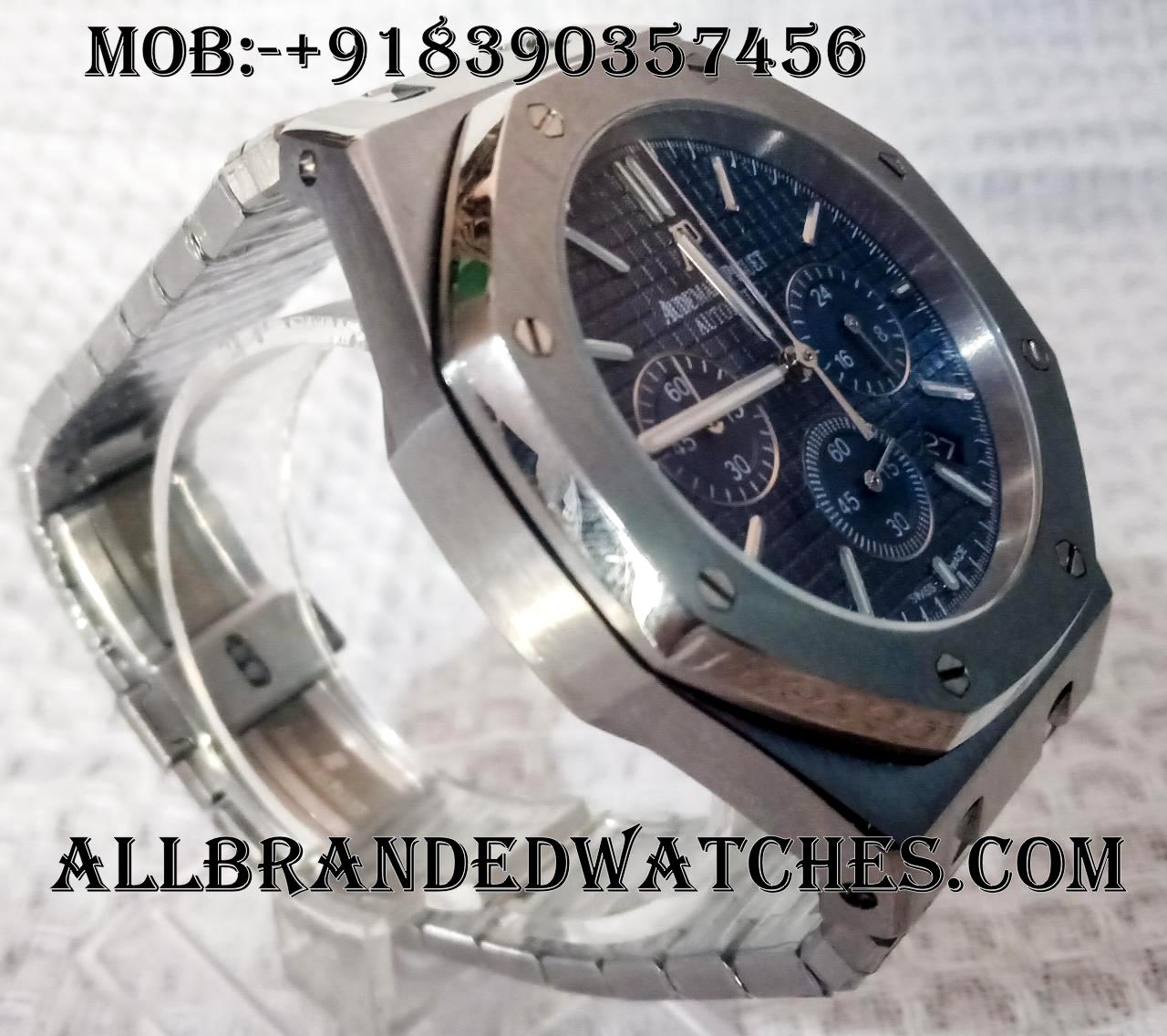 Audemars Piguet Royal Oak Chronograph Stainless Steel Blue Dial Watch ...